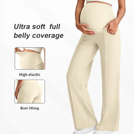 High-Waisted Wide Leg Maternity Pants