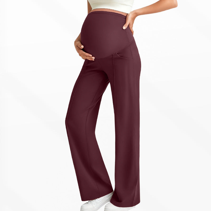 High-Waisted Wide Leg Maternity Pants