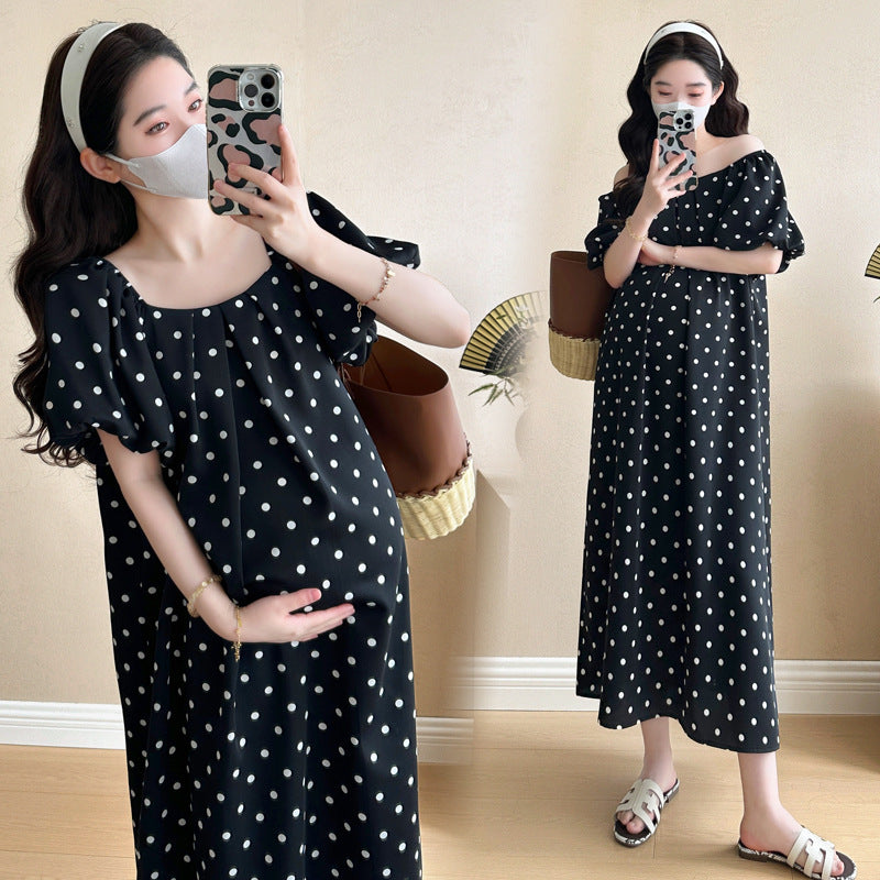 Polka Dot Maternity Dress