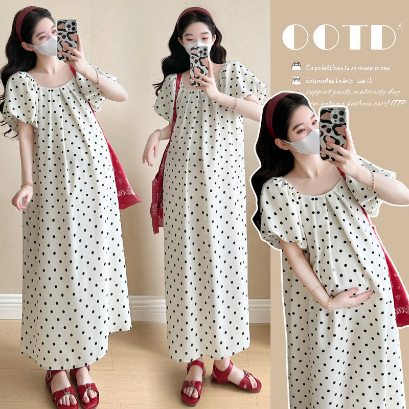 Polka Dot Maternity Dress