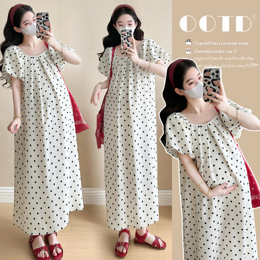 Polka Dot Maternity Dress
