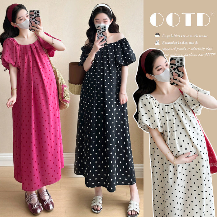 Polka Dot Maternity Dress