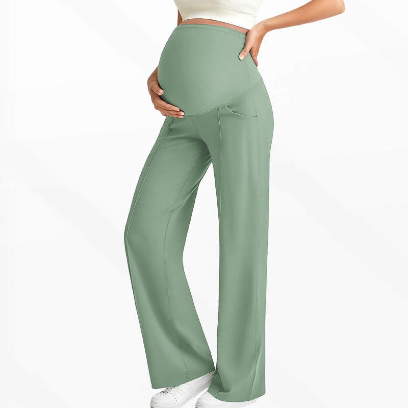 High-Waisted Wide Leg Maternity Pants