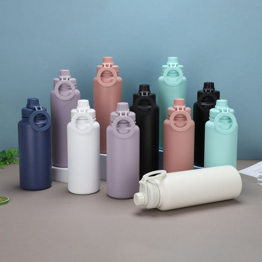 Stainless Steel Magnetic Lid Water Bottle with Phone Holder