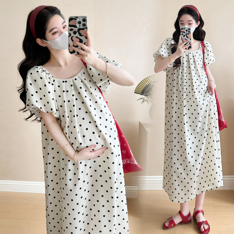 Polka Dot Maternity Dress