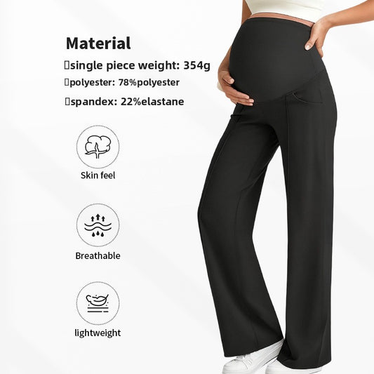 High-Waisted Wide Leg Maternity Pants