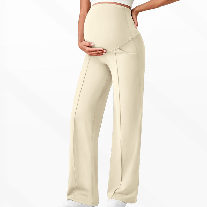 High-Waisted Wide Leg Maternity Pants