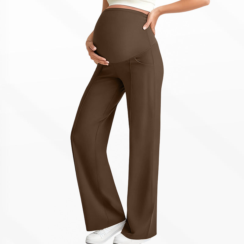 High-Waisted Wide Leg Maternity Pants