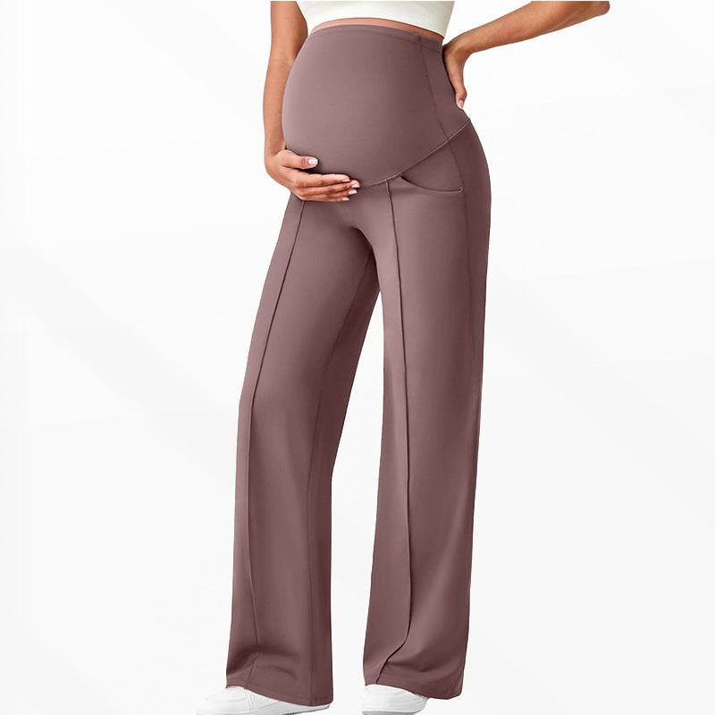 High-Waisted Wide Leg Maternity Pants
