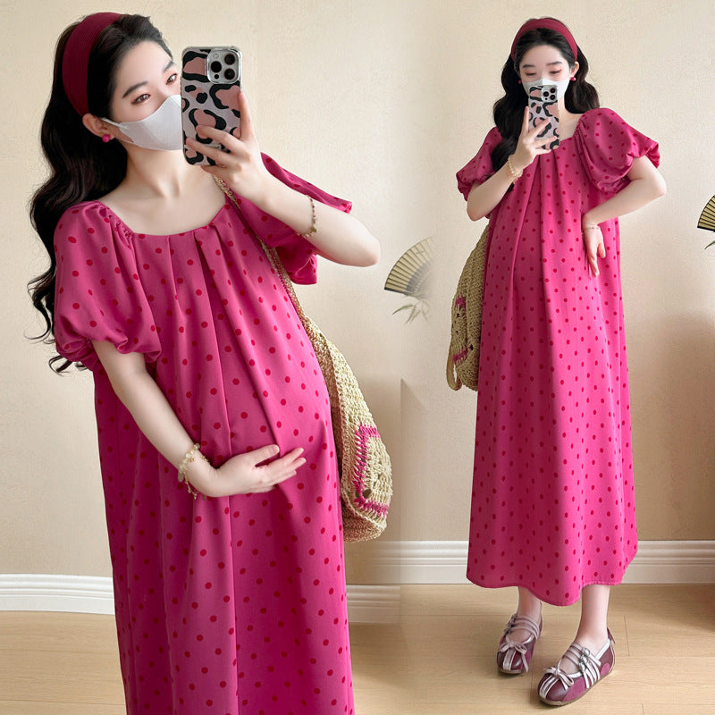 Polka Dot Maternity Dress