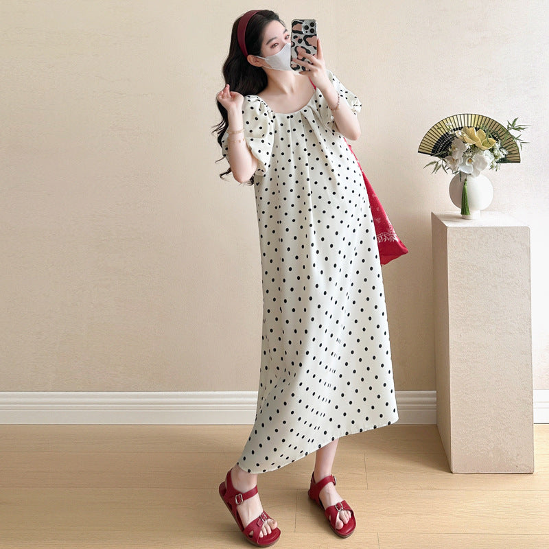Polka Dot Maternity Dress